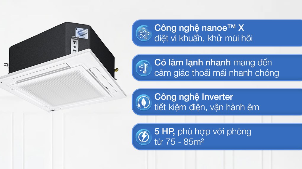 Máy lạnh âm trần Panasonic Inverter 5 HP S-3448PU3H / U-48PR1H5