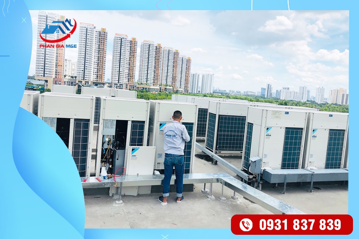 Rút chân không nạp gas và chạy thử máy.