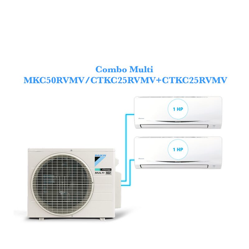 Máy lạnh Multi S Daikin MKC50RVMV/CTKC25RVMV + CTKC25RVMV 2.0 HP (Combo khuyến mãi)
