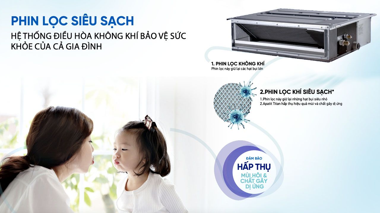 Dàn lạnh giấu trần nối ống gió Multi NX 2 chiều Daikin CDXP25RVMV Inverter (1.0HP) – Gas R32