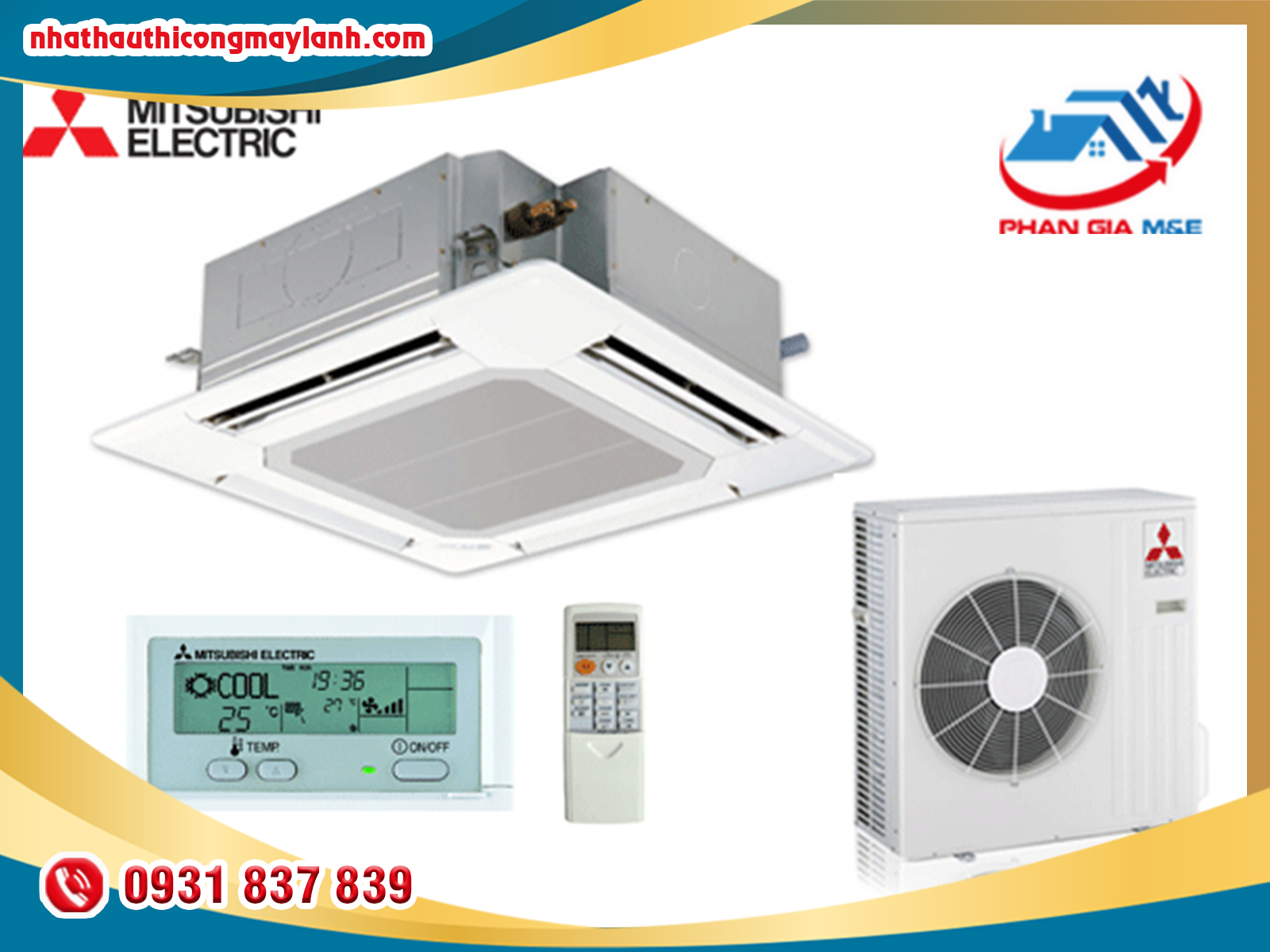 Cấu tạo máy lạnh giấu trần Mitsubishi Electric