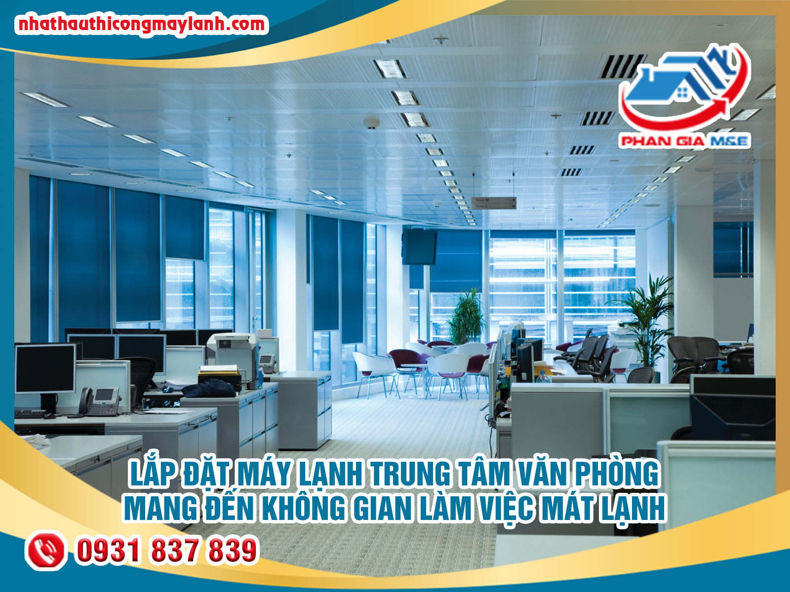 Lắp đặt máy lạnh trung tâm văn phòng