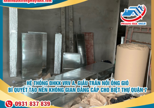 Hệ Thống ĐHKK VRV A, Giấu Trần Nối Ống Gió