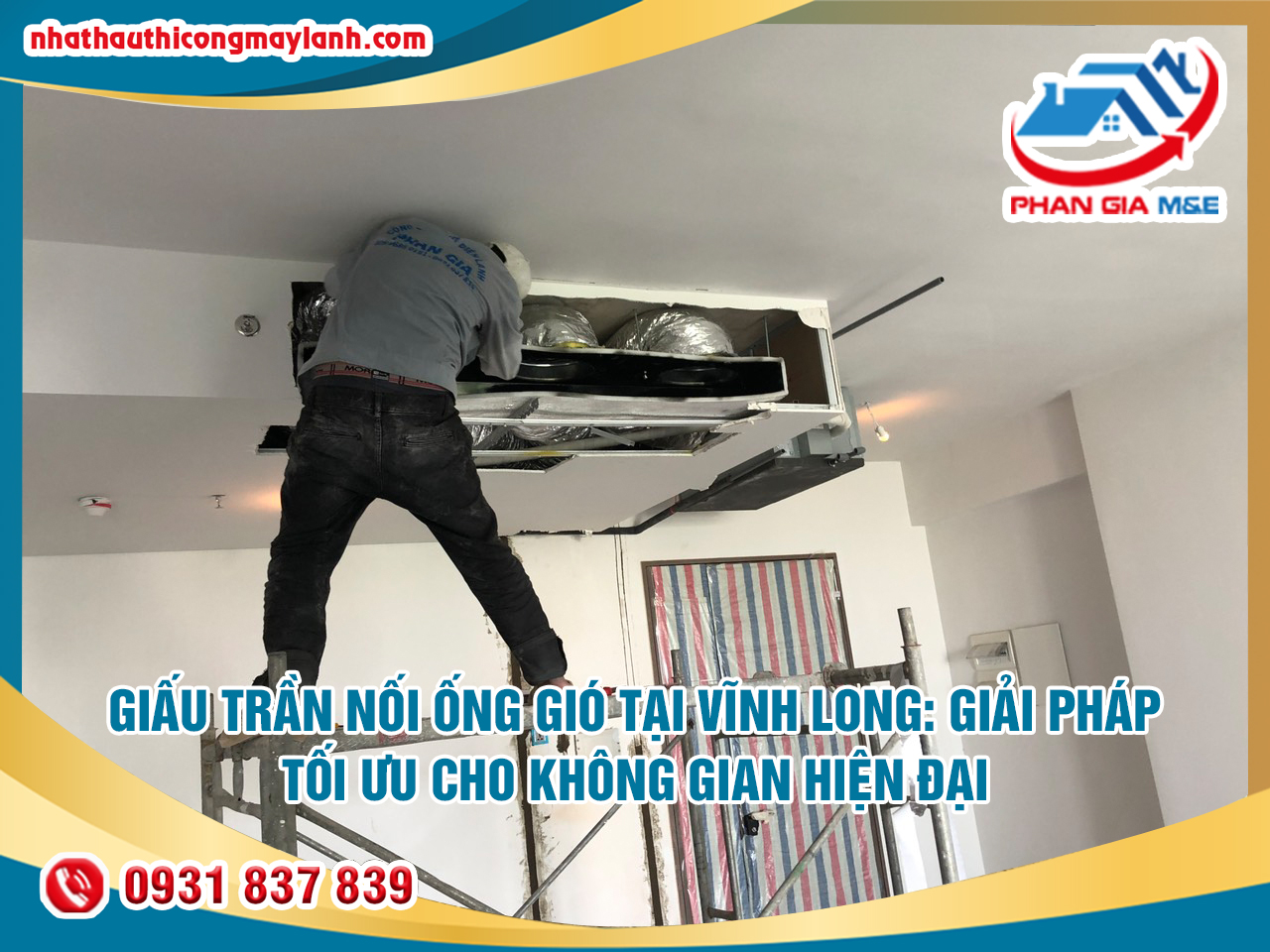 Giấu trần nối ống gió tại Vĩnh Long